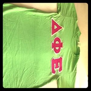 Delta Phi Epsilon Sorority Letters T-shirt